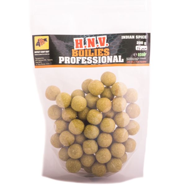 Бойли Carp Classic Baits - Professional Soluble - Ø20 мм - Димові - 200 г - Indian Spice