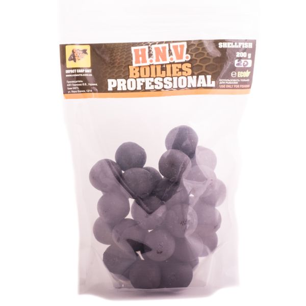 Бойли Carp Classic Baits - Professional Soluble - Ø20 мм - Димові - 200 г - Shellfish