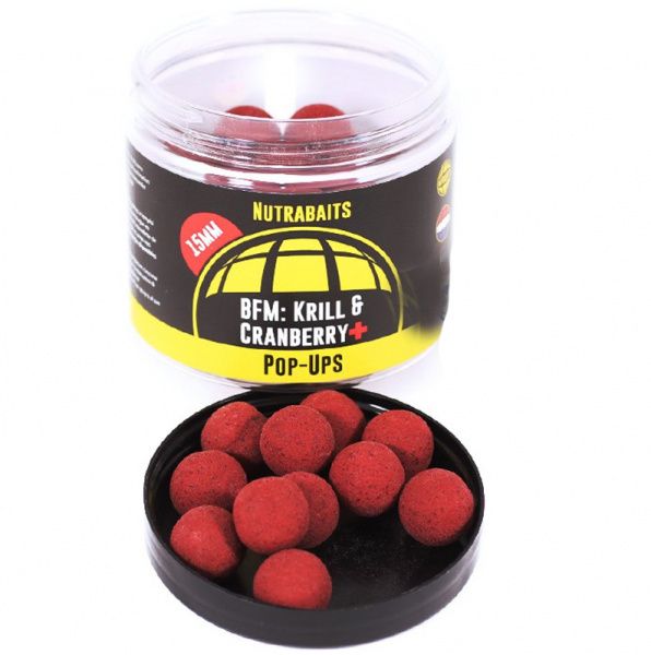 Бойли Nutrabaits Hookbaits Pop-Up - BFM Krill & Cranberry +