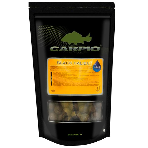 Бойлы Растворимые Carpio - Тонущие - Black Halibut - 1 кг