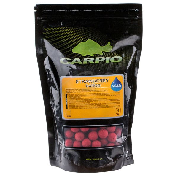 Бойлы Растворимые Carpio - Тонущие - Strawberry - 1 кг