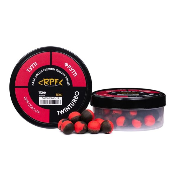 Бойлы RPF - Тутти Фрутти - Ø16 мм - Баланс TwinTurbo (Бойл+Поп-ап) - Нейтральной плавучести - Двухцветные