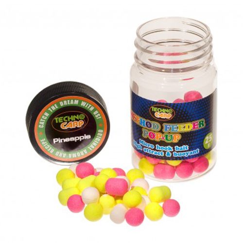 Бойлы Технокарп Pop Up - Плавающие - Ø8-12 мм - Method Feeder Pineapple