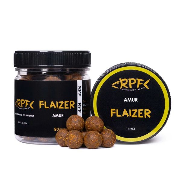Бойлы RPF FLAIZER насадочные Ø14 мм - Amur - Нейтральной плавучести - 80 г