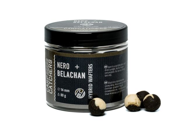 Бойлы Carp Catchers Hybrid Wafters - NERO&Belachan - Ø14 мм