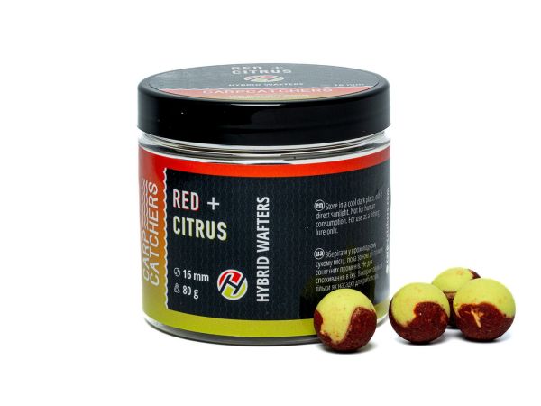 Бойли Carp Catchers Hybrid Wafters - Red&Citrus - Ø16 мм