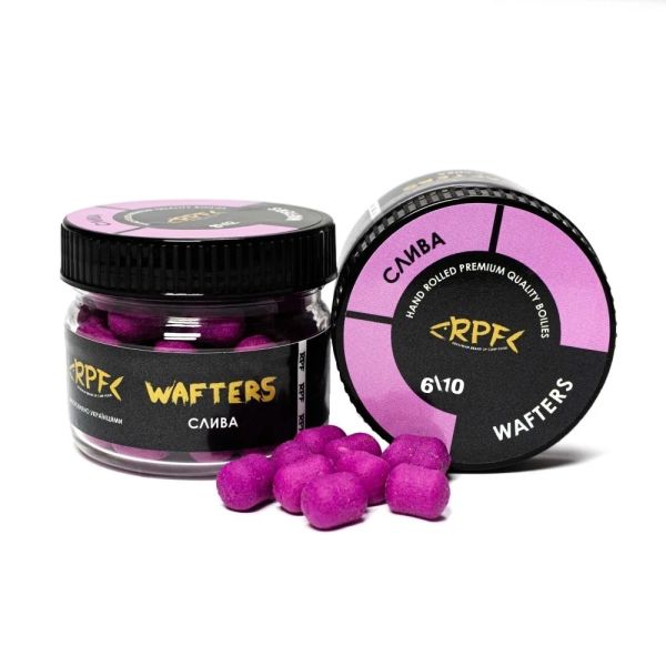 Бойли RPF Вафтерс Однотонні Ø6/10 мм - Слива - Нейтральна плавучість - 25 г