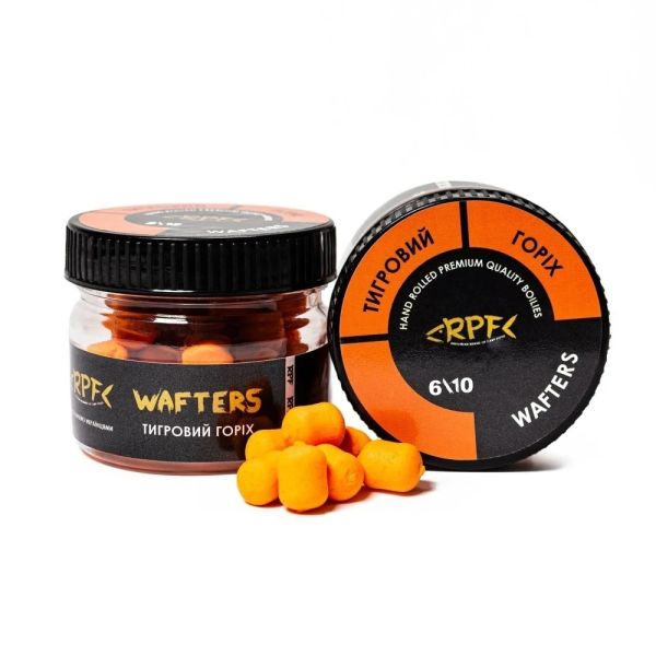 Бойлы RPF Вафтерс Однотонные Ø6/10 мм - Тигровый Орех - Нейтральной плавучести - 25 г