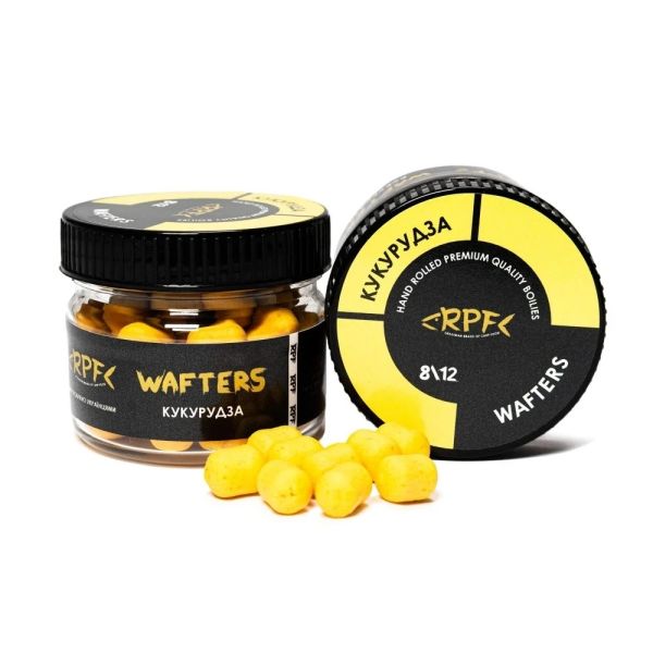 Бойли RPF Вафтерс Однотонні Ø8/12 мм - Кукурудза - Нейтральна плавучість - 25 г