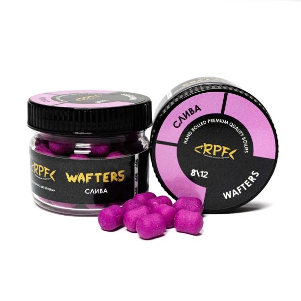 Бойли RPF Вафтерс Однотонні Ø8/12 мм - Слива - Нейтральна плавучість - 25 г