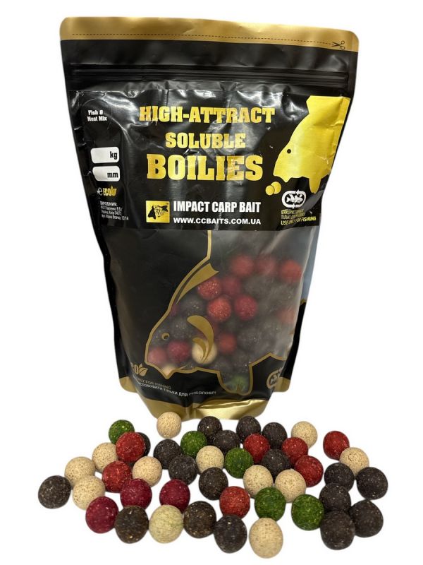 Бойлы Carp Classic Baits - Economic Soluble - High-Attract - Дымящие - Растворимые - 1 кг - Fish&Meat Mix