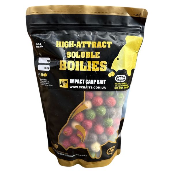 Бойлы Carp Classic Baits - Economic Soluble - High-Attract - Дымящие - Растворимые - 1 кг - Fish&Meat Mix