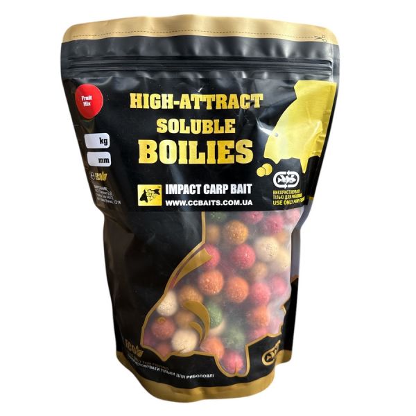 Бойли Carp Classic Baits - Economic Soluble - High-Attract - Димові - Розчинні - 1 кг - Fruit mix