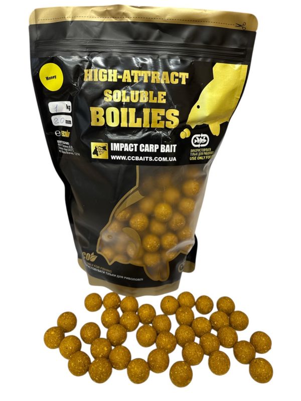 Бойли CCBaits Economic Soluble High-Attract - Димові - Розчинні - Honey (Мед)