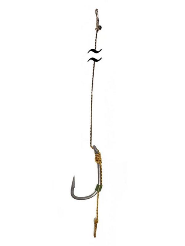 Бойловый (карповый) поводок X-Strong Carp - 12 см - Wide Gape Hook №8 - 25lb/11.5kg - ПрофМонтаж - 3 шт/уп
