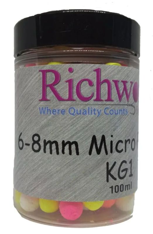 Плавающие бойлы Richworth Pop Ups Boilies - Micro 6-8 мм - 100 мл - K-G-1 (Фрукты+Рыба)