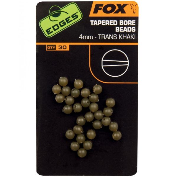 Бусина з конічним отвором Fox EDGES Tapered Bore Beads - Trans Khaki - 30 шт/уп