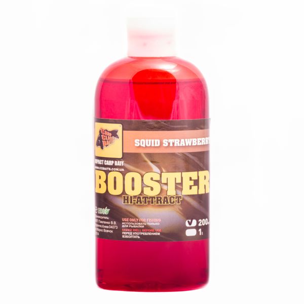 Бустер для підгодовування Carp Classic Baits High-Attract - 200 мл - Squid and Strawberry/Кальмар та полуниця