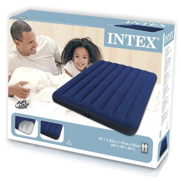 Матрац велюр INTEX 1,5 місцевий - Синій