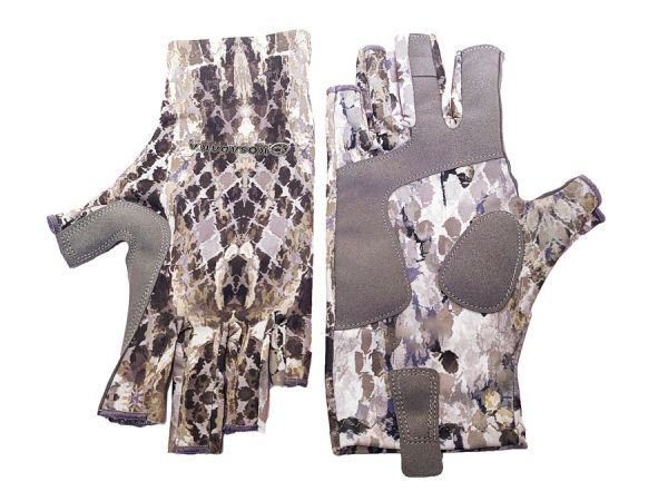 Перчатки Kosadaka Ice Silk Sunblock UV защита - Snake Skin - Серые