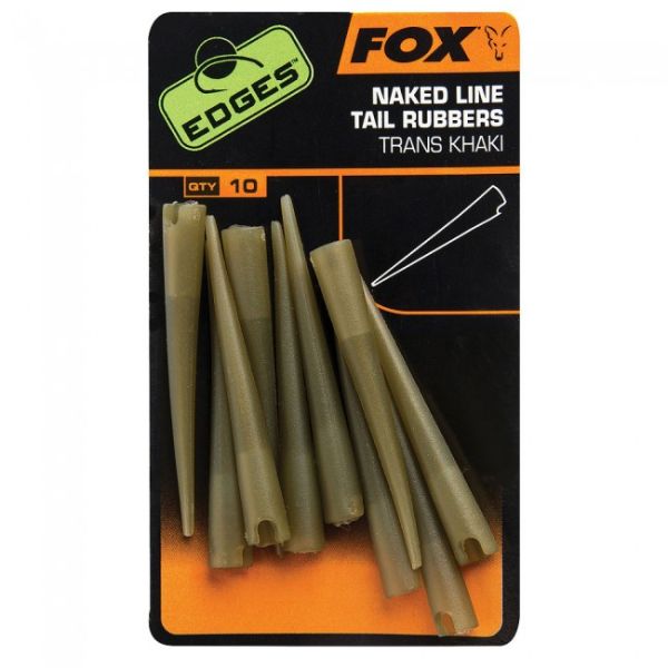 Конус для безопасной клипсы Fox EDGES Power Grip Naked Line Tail Rub - Trans Khaki - 10 шт/уп
