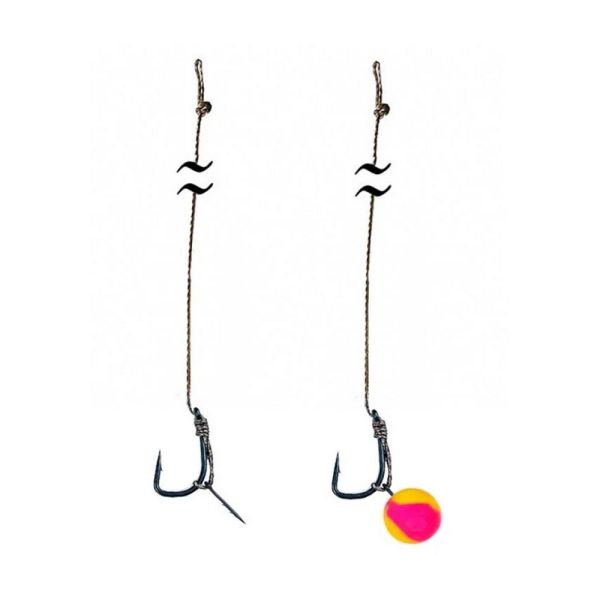 Короповий повідець з голкою Bait Spike Rigs - Wide Gape Hook №8 - 12 см - 25lb/11,5 кг - Профмонтаж - 3 шт/уп
