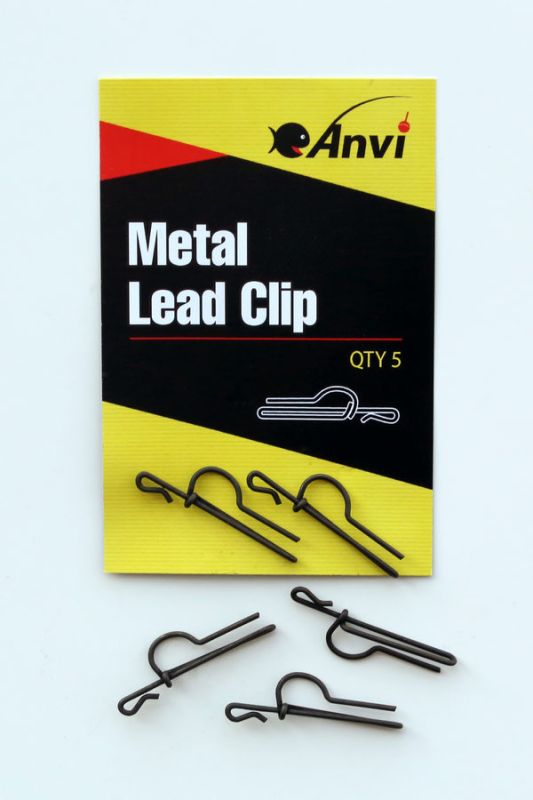 Цельнометаллическая безопасная клипса Anvi Metal Lead Clip - Чёрный - 5 шт/уп