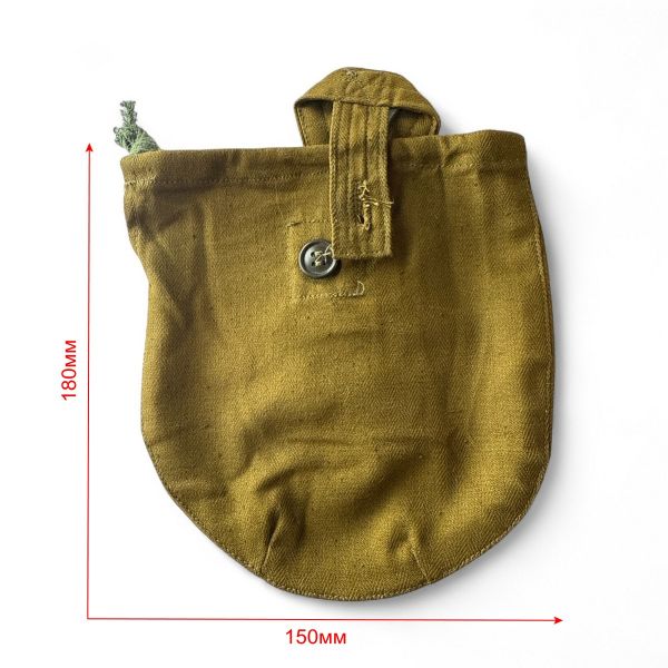 Чохол для фляги армійської - 18х15 см - Брезент - Хакі