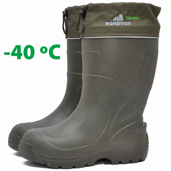 Сапоги Nordman Classic Pro -40 ºС с флисовым вкладышем - Оливковые