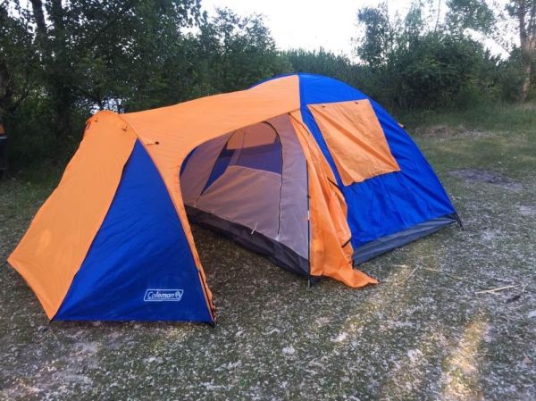 Намет 4-х місцевий Coleman 1036 з тамбуром і тентом (Польща)