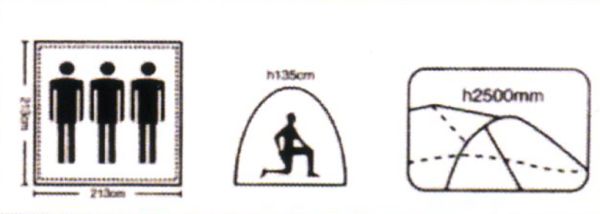 Палатка Coleman 3-х місцева 6319 парасолька (Польща)
