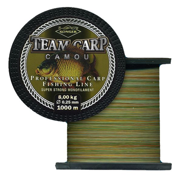 Жилка Konger Team Carp Camou – Dark Grey Camo (Темно-сірий камуфляж) – 1000 м