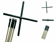 Дуги на паук для рыбалки - 1,5x1,5 метра - Диаметр 8 мм - С крестовиной - Стеклопластик - Белый