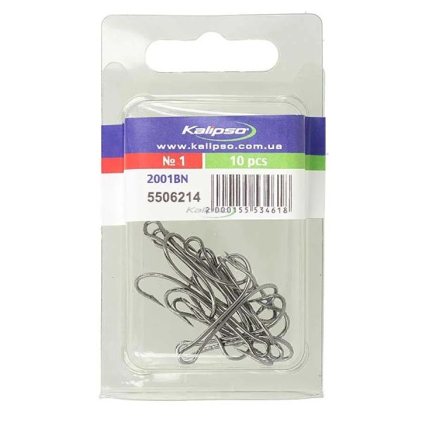 Крючок Двойник Kalipso Double 2001BN - Покрытие Black Nickel - 10 шт/уп