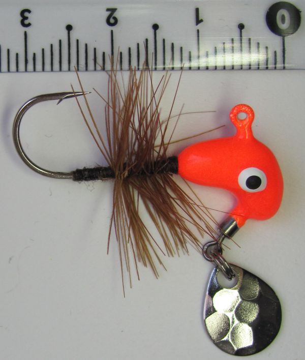 Джиг-головка Инстинкт "Кобылка с гривой" и лепестком №14 - 4,3 г - 32 мм