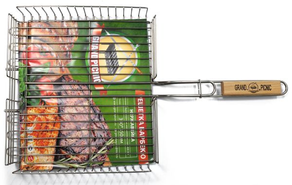 Решітка Барбекю Grand Picnic нержавейка 390x350 мм