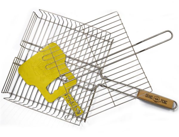 Решітка Барбекю Grand Picnic нержавейка 390x350 мм