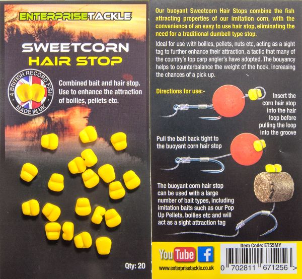 Стопора для бойлів Enterprise - Штучна кукурудза - Sweetcorn Hair Stop - Yellow - Mini