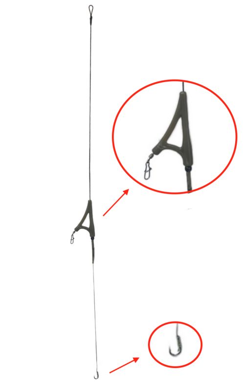 Фідерне оснащення Супутник - 1 гачок - З бічним відведенням