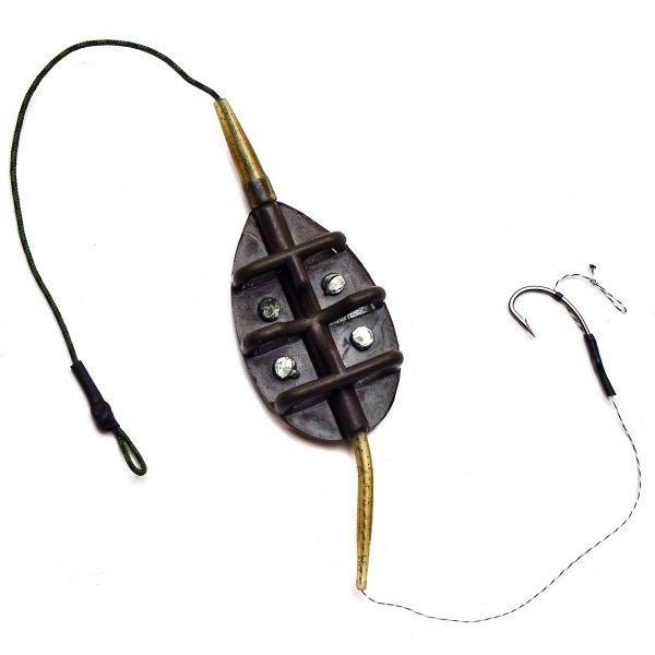 Готова снасть для лову коропа та амура - Флет годівниці - Супутник - 1 шт.