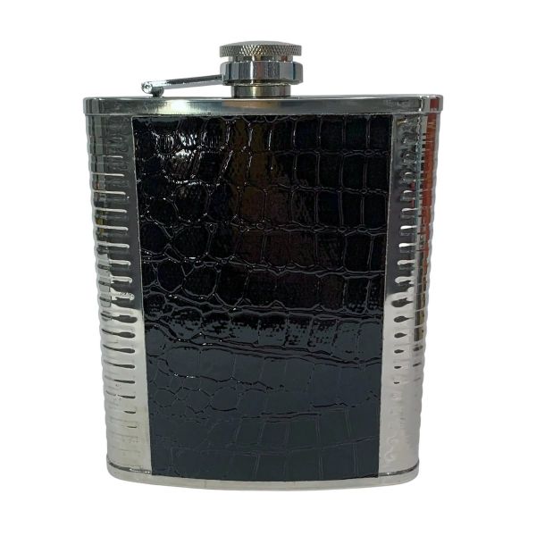 Фляга из нержавеющей стали обтянутая кожей GD18 - 532 мл - Китай