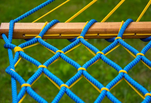 Гамак усиленный безузловой - Верёвка Ø10 мм - 130x200 см - Черный