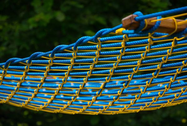 Гамак усиленный безузловой - Верёвка Ø10 мм - 130x200 см - Бирюзовый