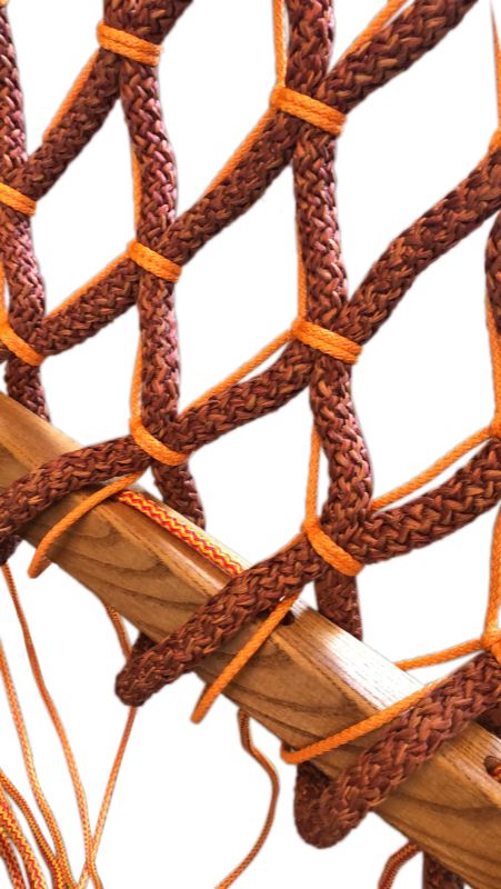 Гамак плетений посилений - Мотузка Ø16 мм - 130x200 см - Червоний