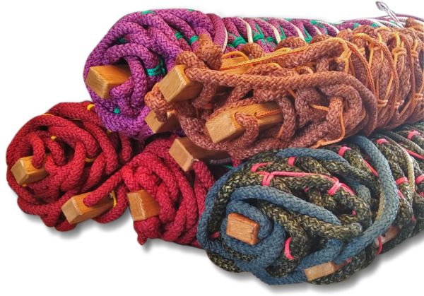 Гамак плетеный усиленный - Верёвка Ø16 мм - 130x200 см - Сиреневый