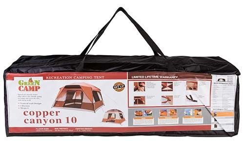 Намет 6-ти місцевий Green Camp 10 двошаровий з тамбуром і тентом