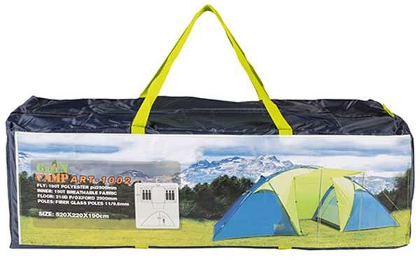 Намет 6-ти місцевий Green Camp 1002 з тамбуром і тентом