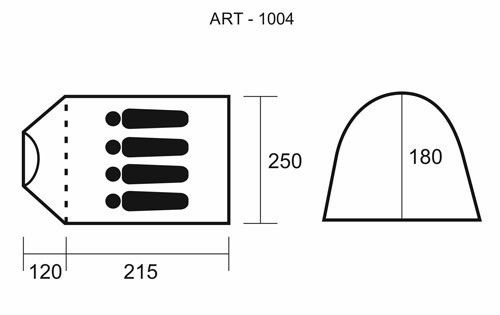 Палатка Green Camp - 4-х местная - 1004