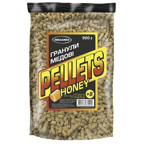 Гранулы Megamix Pellets - Ø8 мм - 900 г - Мед