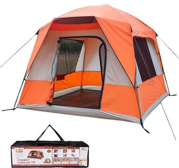Намет 6-ти місцевий Green Camp 10 двошаровий з тамбуром і тентом